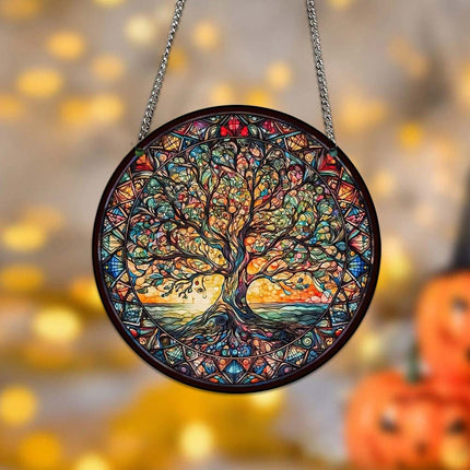 Tree of Life 3Pack Acrylic Hanging Wall Art – Indoor & Outdoor Garden Decor