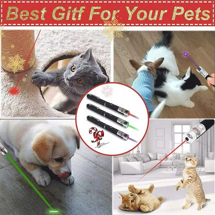 3x Laser Pointer Green Purple Red Light for Cat Dog Pet Office