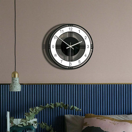 Nordic Silent Acrylic Wall Clock Transparent Home Living Room Decor