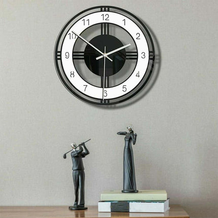 Nordic Silent Acrylic Wall Clock Transparent Home Living Room Decor