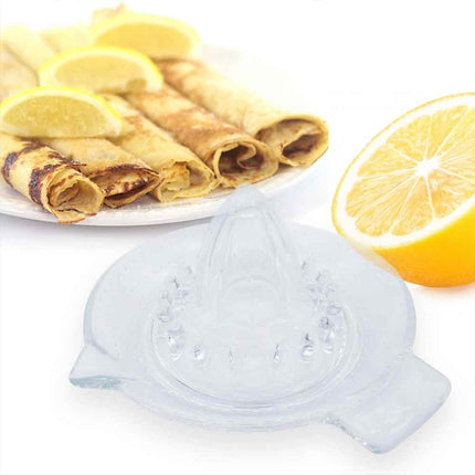 Traditional Glass Lemon Squeezer Handheld Juicer Press 13cm