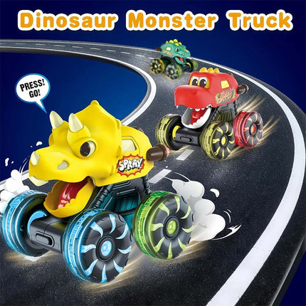 Light Up Dino Monster Truck – Press & Go Toddler Toy Car