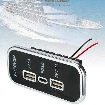 30W PD + QC 3.0 USB Car Charger, 12V/24V Fast Charging Adapter for Car/Truck, 36W Total Output