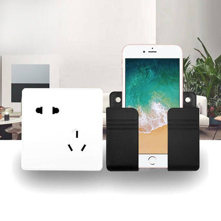 4Pcs Wall Mounted Remote Control Storage Rack & Phone Holder Home Decor
