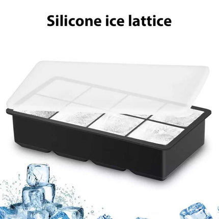 8 Grid Large Sphere Ice Ball Maker – Silicone Whiskey Mould for Big Cube Tray