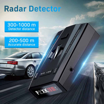 Professional Radar & Laser Detector: 360° Full-Band, GPS Red Light/Speed Camera Alert, Anti-Falsing, Voice Warnings