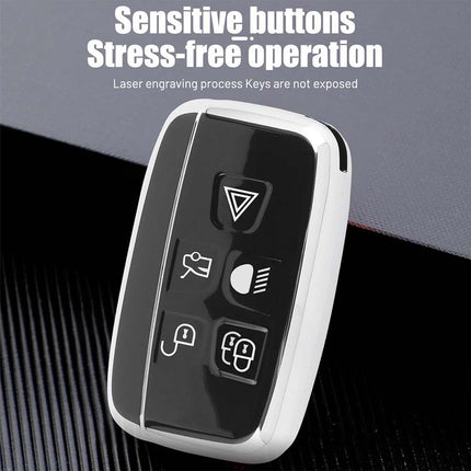 Compatible Land Rover Range Rover Sport Evoque Jaguar Key Fob Shell Cover + Keyring