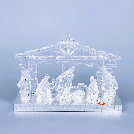 Light Up Nativity Scene Christmas Ornament Music Centerpiece Figures