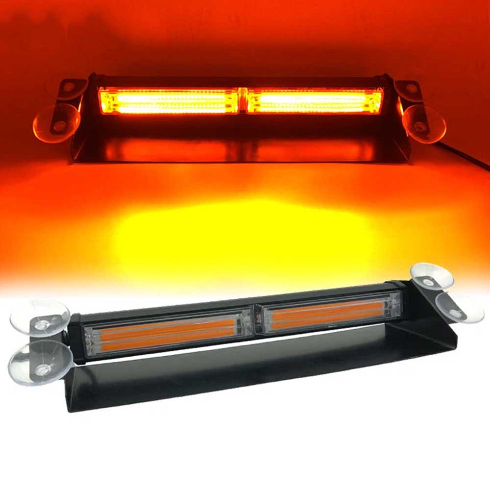 12V-24V Amber LED Strobe Beacon - Waterproof Vehicle Roof Warning Light for Recovery & Emergency