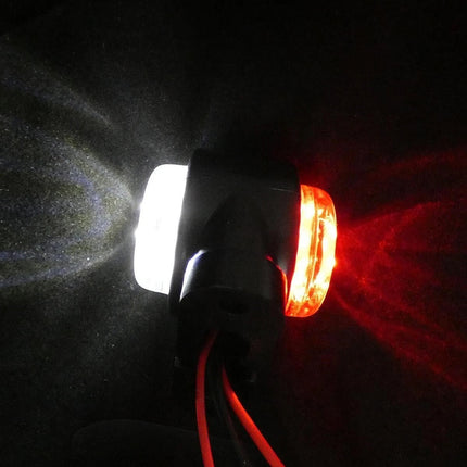2x Mini Dual Side Rubber LED Marker Lights for Trailer, Truck, and Camper Outline, 12-24V