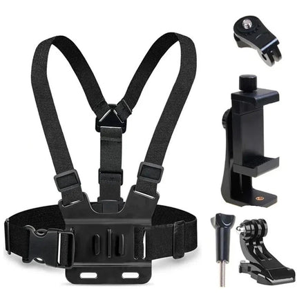 5PCS Chest Mount Harness Strap Action Camera & Phone Holder POV