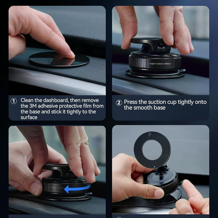 MagSafe Magnetic Car Mount 360° Suction Cup Holder for iPhone & Android