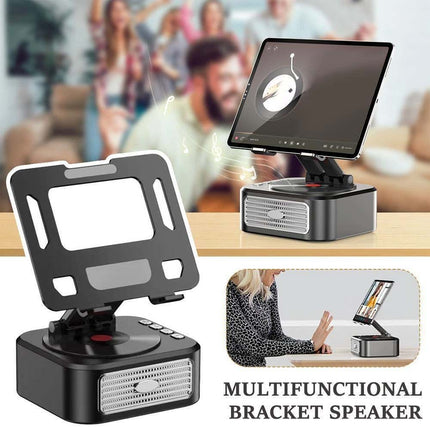 Adjustable Bluetooth Speaker Phone Stand with Speakers for Tablet