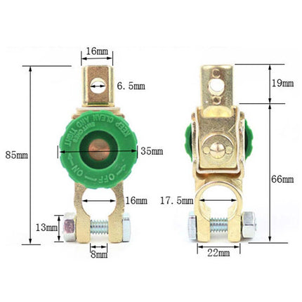 Heavy Duty 17mm Battery Kill Switch - Universal Master Disconnect Isolator for Car Truck Boat Motorcycle