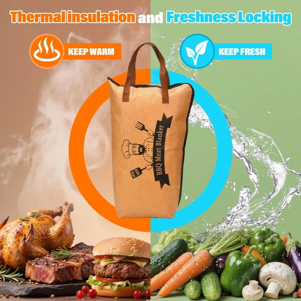 BBQ Insulated Waterproof Reusable Thermal Blanket for Resting Meat
