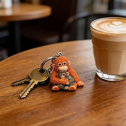 Protect Punch The Monkey Keychain 3D Printed Hanging Plush Holder