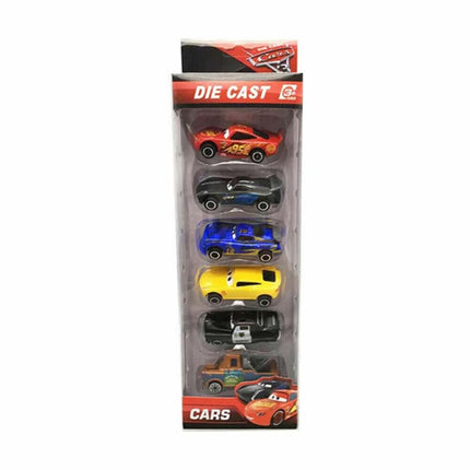 Pixar Cars DieCast Toy Collection - 6PCS Set with Lightning McQueen & Friends, Alloy Race Car Models for Kids Gift