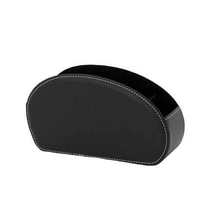 PU Leather Remote & Phone Storage Box Desk Organizer Holder for Home