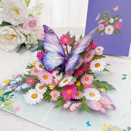 3D Pop Up Flower Birthday Card for Her Mum Daughter Wife Niece