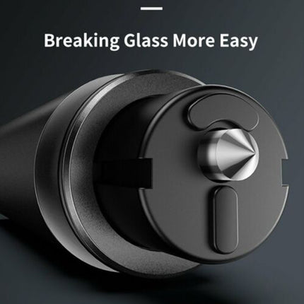 Baseus 2-in-1 Emergency Escape Tool: Car Safety Hammer & Seat Belt Cutter for Life Saving, Break Glass in Emergencies