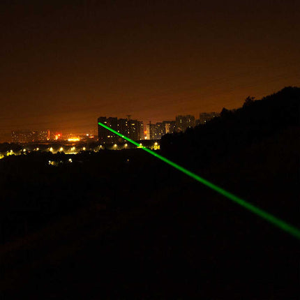 Red Aluminium USB Rechargeable Green Beam Laser Pointer Pen 532nm
