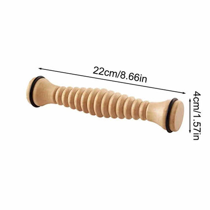 Wooden Foot Roller Massager Reflexology Relax Stress Relief Tool