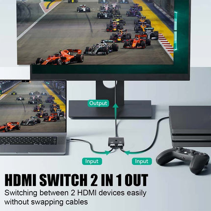 4K2K 60Hz HDMI 2.1 Switch 1x2 or 2x1 Bi-Directional Splitter