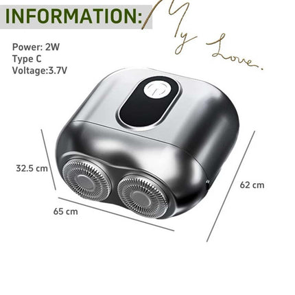 Portable Cordless Rotary Shaver Wet & Dry High Speed for Travel & Beard