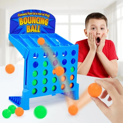 Connect 4 Shots Fast Bounce Ball Travel Game Row Grid Challenge Family Fun