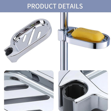 24mm Clip-on Soap Dish Tray Holder for Shower Slide Bar
