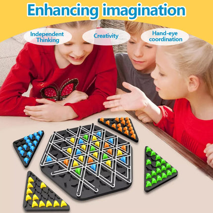 Chain Triangle Chess Game – Rubber Band Triggle Toy for Kids & Adults