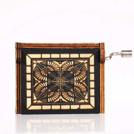 Hand-Cranked You Are My Sunshine Music Box – Black Engraved Musical Gift