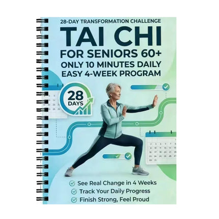 Tai Chi Practice Book for Seniors & Beginners Spiral-Bound Daily Exercises