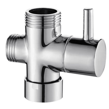 3-Way Copper Shower Diverter Valve - 1/2" Water Splitter Adapter for Faucet & Nozzle