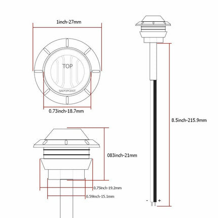 10X Blue Round LED Courtesy Lights for Marine Boat Cabin, Deck, and Walkway