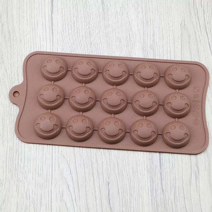 Silicone Chocolate Mould Smiley Face Ice Tray Cake Jelly Candy Cookie Baking