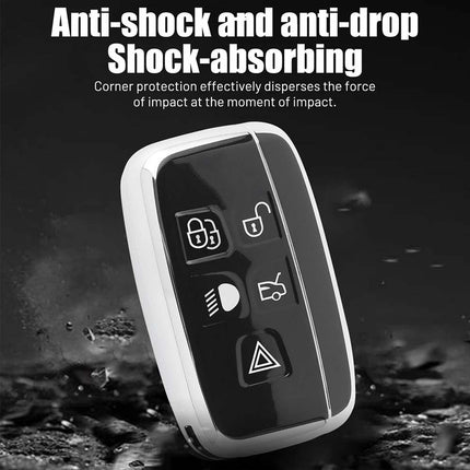Compatible Land Rover Range Rover Sport Evoque Jaguar Key Fob Shell Cover + Keyring
