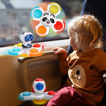 Fidget Spinner Space Toy Set 3pcs – Suction Cup Bath Fun Play