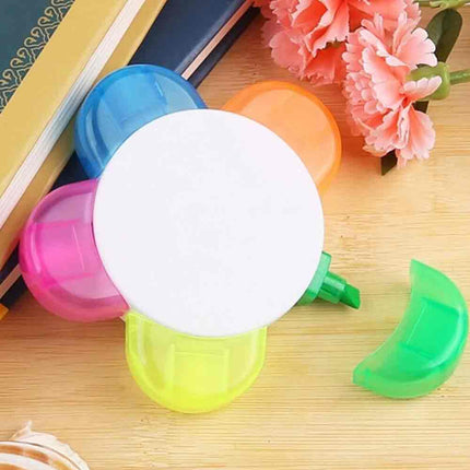 5-in-1 Flower Highlighter Multicolored Novelty Pen for Art & Craft