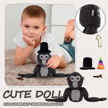 Short Plush Gorilla Monkey Stuffed Animal Toy Doll Gift for Kids