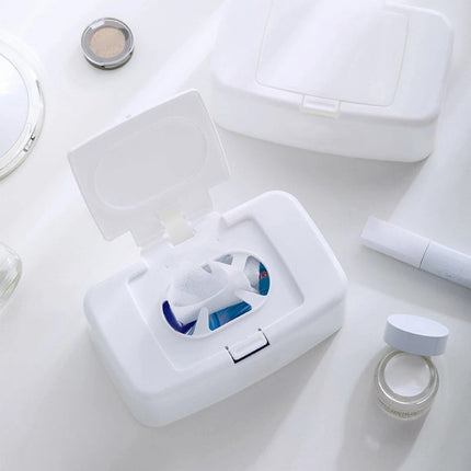 Portable Wet Tissue Box Holder for Home, Wipe & Napkin Storage Dispenser