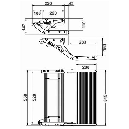 Retractable Folding Caravan Step with LED Light - Aluminium Entry Step for RV & Camper Trailer