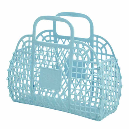 Reusable Jelly Tote Beach Bag Gift Basket for Girls Bright Purse
