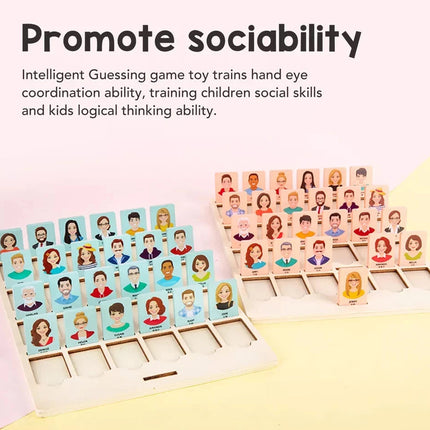Wooden Guessing Game Board – Logical Thinking Training Toy for Kids