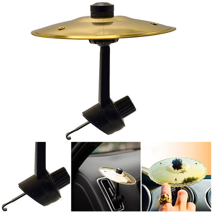 Car Air Vent Clip-On Decoration - Dancing Crash Cymbal Drumstick with Fragrance Diffuser