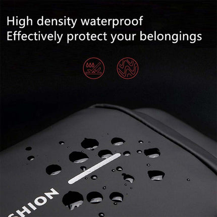Anti-Theft Men's Sling Chest Bag w/ USB & Lock