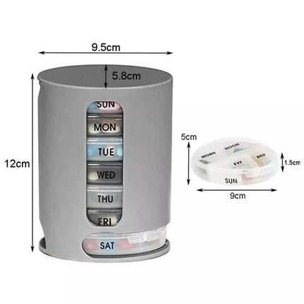 7-Day Weekly Pill Organizer Daily Tablet Medicine Storage Dispenser Box