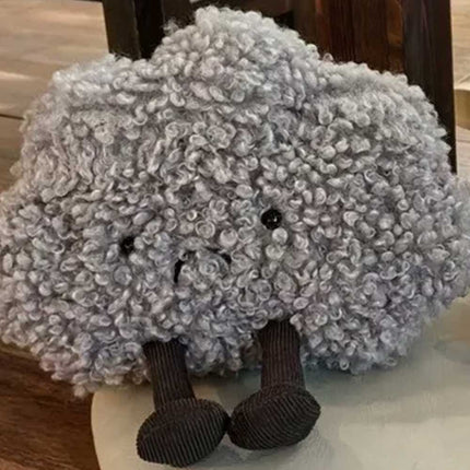 Grey Storm Small Dark Cloud Pillow Plush - Soft Cuddly Stuffed Toy