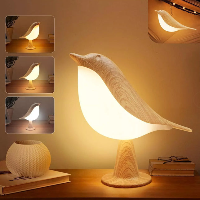 2-in-1 Cordless Bird Diffuser Lamp USB LED Touch Sensor Table Night Light
