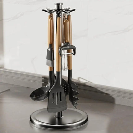 Rotatable Kitchen Tool Holder for Spoon, Spatula, Whisks